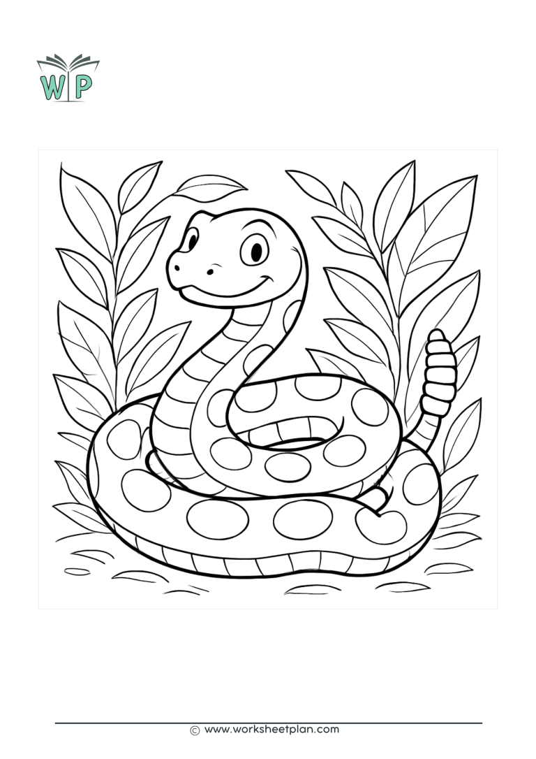 Snakes Coloring Pages » Worksheet Plan