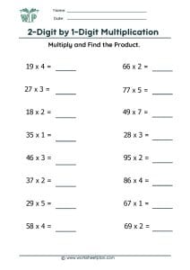 Single digit » Worksheet Plan