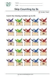 Skip Counting by 2s, 3s and 4s » Worksheet Plan